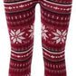 LUXE DIVA Womens Knitted Tartan Winter Leggings Ladies Soft Warm Wool Christmas Retro Pants Warm Trousers
