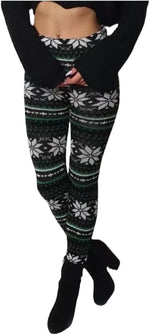 Load image into Gallery viewer, LUXE DIVA Womens Knitted Tartan Winter Leggings Ladies Soft Warm Wool Christmas Retro Pants Warm Trousers
