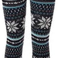 LUXE DIVA Womens Knitted Tartan Winter Leggings Ladies Soft Warm Wool Christmas Retro Pants Warm Trousers