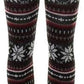 LUXE DIVA Womens Knitted Tartan Winter Leggings Ladies Soft Warm Wool Christmas Retro Pants Warm Trousers
