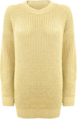 Load image into Gallery viewer, LUXE DIVA LADIES LONG KNITTED TUNIC JUMPER DRESS FISHERKNIT BAGGY LOOSE OVERSIZE FIT
