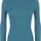 LUXE DIVA Women Ladies Ribbed Stretch Polo Turtle Neck Rib Top Jumper UK Size S/M-XXXL