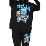 Load image into Gallery viewer, LUXE DIVA Women Ladies Ruched Sleeve Hoodie top &amp; Bottom Suit Loungewear Tracksuit Set UK

