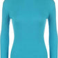 LUXE DIVA Women Ladies Ribbed Stretch Polo Turtle Neck Rib Top Jumper UK Size S/M-XXXL
