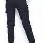 LUXE DIVA LADIES DRAWSTRING COMBAT SIDE POCKET PLAIN CUFF BOTTOM LEGGING / TRS