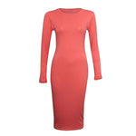 Load image into Gallery viewer, LUXE DIVA Ladies Womens Long Sleeve Stretch Jersey Bodycon Printed MIDI Dress Plus Size
