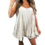Load image into Gallery viewer, LUXEDIVA Ladies Ribbed Frill Top and Short One Size 8-16
