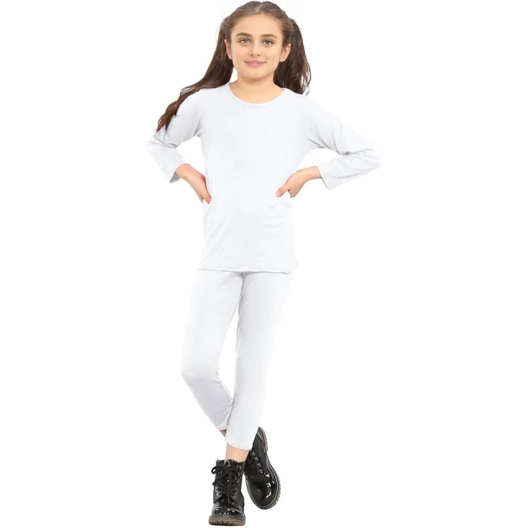 LUXE DIVA Girls 2-Piece Neon Summer Set – Stylish T-Shirt and Leggings Outfit for Ages 7-13