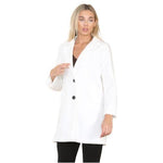 Load image into Gallery viewer, LUXE-DIVE Ladies 2 Pocket Italian Wool Look Long Sleeve Collared Front Button Jacket Coat
