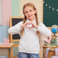 LUXE DIVA Girls Lightweight Basic Hoodie Pullover Sweatshirt Ages 5-14 Years