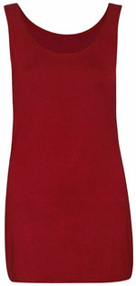Load image into Gallery viewer, Ladies Scoop Neck long Sleeveless Stretch Plain Vest Strappy T-Shirt

