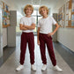 LUXE DIVA Boys Pack of 2 Fleece Jogging Bottoms Kids PE Tracksuit Trousers School Sportswear