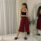 LUXE DIVA Women's 3/4 Palazzo Culottes Wide Leg Stretch
