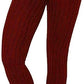 LUXE DIVA Ladies Chunky Cable Knitted Full Length Thick Leggings Women's Stretchy Pants Ladies Plain Warm Thick Chunky Cable Ladies Ribbed Knitted Leggings