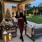 LUXE DIVA Warm Winter Knitted Leggings | Chunky Knit Christmas Lounge Wear Plus Size
