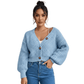 Womens Balloon Sleeve Chunky Knitted 3 Button Crop Cardigan V Neck Stretchy Fisher Knit Sweater Winter Warm Fancy Party Wear Top UK 8 - 14 Size - LUXE DIVAWomens Balloon Sleeve Chunky Knitted 3 Button Crop Cardigan V Neck Stretchy Fisher Knit Sweater Winter Warm Fancy Party Wear Top UK 8 - 14 SizeLUXE DIVALUXE DIVABlnSlv3ButCrpCardiSBlue1SWomens Balloon Sleeve Chunky Knitted 3 Button Crop Cardigan V Neck Stretchy Fisher Knit Sweater Winter Warm Fancy Party Wear Top UK 8 - 14 SizeOne sizeSky Blue