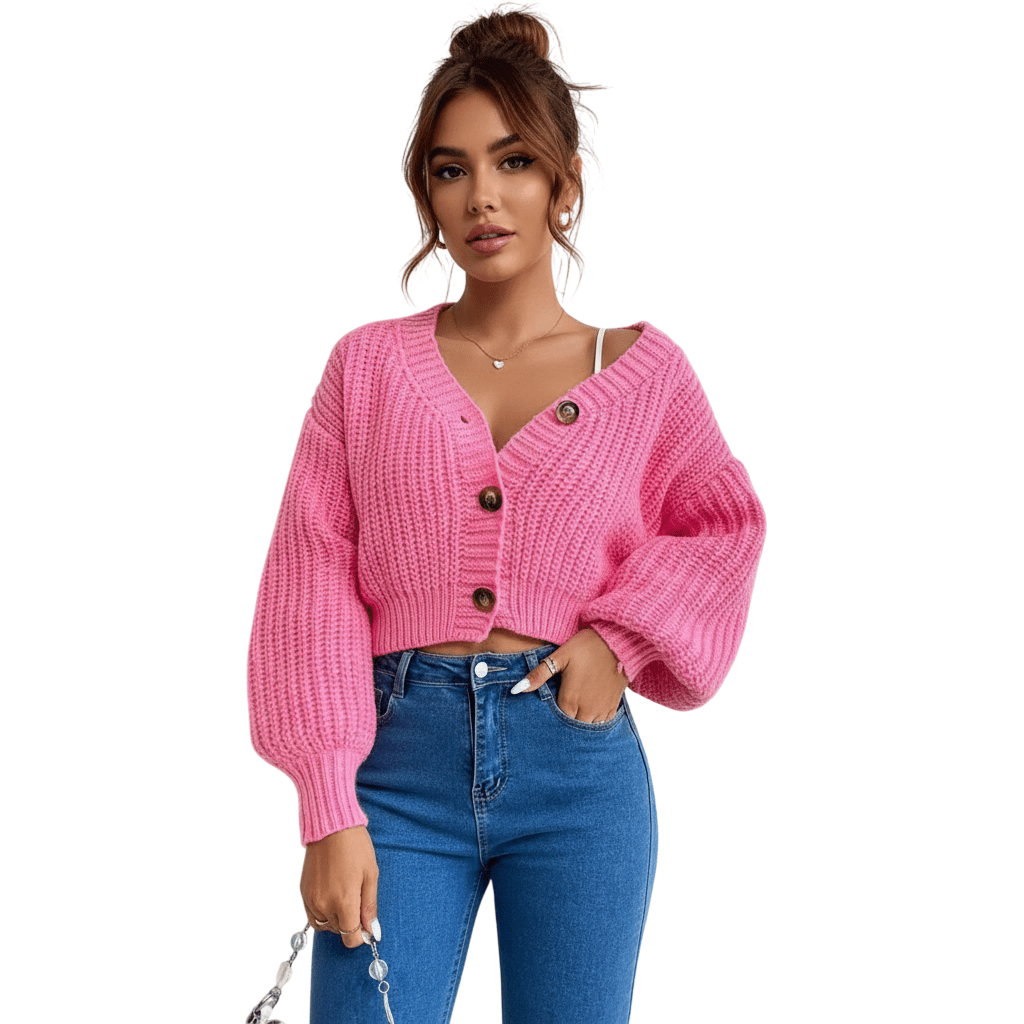Womens Balloon Sleeve Chunky Knitted 3 Button Crop Cardigan V Neck Stretchy Fisher Knit Sweater Winter Warm Fancy Party Wear Top UK 8 - 14 Size - LUXE DIVAWomens Balloon Sleeve Chunky Knitted 3 Button Crop Cardigan V Neck Stretchy Fisher Knit Sweater Winter Warm Fancy Party Wear Top UK 8 - 14 SizeLUXE DIVALUXE DIVABlnSlv3ButCrpCardiSBlue1SWomens Balloon Sleeve Chunky Knitted 3 Button Crop Cardigan V Neck Stretchy Fisher Knit Sweater Winter Warm Fancy Party Wear Top UK 8 - 14 SizeOne sizeSky Blue
