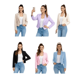 Women's Cropped Blazer, Open Front, Long Sleeve, Slim Fit, Casual Suit Jacket - LUXE DIVAWomen's Cropped Blazer, Open Front, Long Sleeve, Slim Fit, Casual Suit JacketOtherLuxestyleeLUXE DIVALongSlvCropBlazrBlk1SWomen's Cropped Blazer, Open Front, Long Sleeve, Slim Fit, Casual Suit JacketBlackOne Size