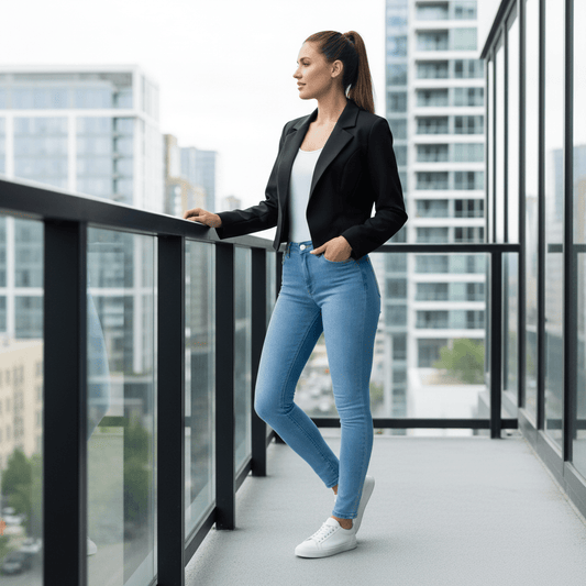 Women's Cropped Blazer, Open Front, Long Sleeve, Slim Fit, Casual Suit Jacket - LUXE DIVAWomen's Cropped Blazer, Open Front, Long Sleeve, Slim Fit, Casual Suit JacketOtherLuxestyleeLUXE DIVALongSlvCropBlazrBlk1SWomen's Cropped Blazer, Open Front, Long Sleeve, Slim Fit, Casual Suit JacketBlackOne Size