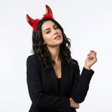 LUXE DIVA women’s devil horns headband Halloween costume accessory