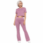 Women’s High Waist Flared Yoga Gym Set with Stretch Tracksuit Trousers and Cropped Tee, Comfortable Stylish, Activewear for Exercise and Gym - LUXE DIVAWomen’s High Waist Flared Yoga Gym Set with Stretch Tracksuit Trousers and Cropped Tee, Comfortable Stylish, Activewear for Exercise and GymLUXE DIVALUXE DIVA2PcBootTroCropTopRPinkMWomen’s High Waist Flared Yoga Gym Set with Stretch Tracksuit Trousers and Cropped Tee, Comfortable Stylish, Activewear for Exercise and GymMrose pink