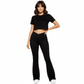 Women’s High Waist Flared Yoga Gym Set with Stretch Tracksuit Trousers and Cropped Tee, Comfortable Stylish, Activewear for Exercise and Gym - LUXE DIVAWomen’s High Waist Flared Yoga Gym Set with Stretch Tracksuit Trousers and Cropped Tee, Comfortable Stylish, Activewear for Exercise and GymLUXE DIVALUXE DIVA2PcBootTroCropTopBlkMWomen’s High Waist Flared Yoga Gym Set with Stretch Tracksuit Trousers and Cropped Tee, Comfortable Stylish, Activewear for Exercise and GymMBlack
