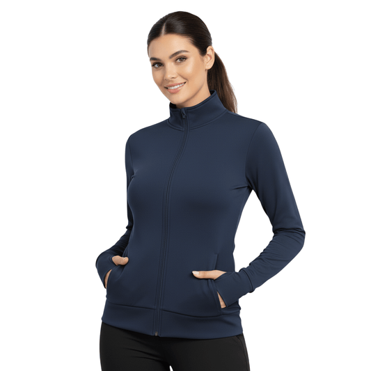 Women’s Long Sleeve Cropped Workout Top – Yoga & Gym Sports Shirt with Thumb Holes, Fitted Athletic Crop, Stretchy Comfortable Activewear - LUXE DIVAWomen’s Long Sleeve Cropped Workout Top – Yoga & Gym Sports Shirt with Thumb Holes, Fitted Athletic Crop, Stretchy Comfortable ActivewearLUXE DIVALUXE DIVALSZipThmbHolTopNavySWomen’s Long Sleeve Cropped Workout Top – Yoga & Gym Sports Shirt with Thumb Holes, Fitted Athletic Crop, Stretchy Comfortable ActivewearSNavy