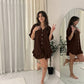 Women's Pleated Short Sleeve Button Down Co-Ord Shirt Set | LuxeDiva - LUXE DIVAWomen's Pleated Short Sleeve Button Down Co-Ord Shirt Set | LuxeDivaPleated Shirt SetLUXE DIVALUXE DIVACrncklGoldButShirtTurq1SWomen's Pleated Short Sleeve Button Down Co-Ord Shirt Set | LuxeDivaOne Size Fit 8-24Chocolate