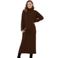 Women's Ribbed Knitted Maxi Dress, Funnel - LUXE DIVAWomen's Ribbed Knitted Maxi Dress, FunnelLUXE DIVALUXE DIVALSPN RibKnitMaxiDresBrown1SWomen's Ribbed Knitted Maxi Dress, FunnelOne sizeBrown