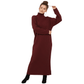 Women's Ribbed Knitted Maxi Dress, Funnel - LUXE DIVAWomen's Ribbed Knitted Maxi Dress, FunnelLUXE DIVALUXE DIVALSPN RibKnitMaxiDresWine1SWomen's Ribbed Knitted Maxi Dress, FunnelOne sizewine
