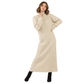 Women's Ribbed Knitted Maxi Dress, Funnel - LUXE DIVAWomen's Ribbed Knitted Maxi Dress, FunnelLUXE DIVALUXE DIVALSPN RibKnitMaxiDresStone1SWomen's Ribbed Knitted Maxi Dress, FunnelOne sizestone