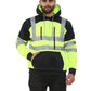 LUXE DIVA Adults Hooded Neck Zipper Sweatshirt Hi Vis Zip Up Tablet Hoodie Work Wear Warm Mens Outdoor Work Wear High Visibility Hooded Top Reflective Tape Winter Tunic