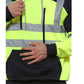 LUXE DIVA Adults Hooded Neck Zipper Sweatshirt Hi Vis Zip Up Tablet Hoodie Work Wear Warm Mens Outdoor Work Wear High Visibility Hooded Top Reflective Tape Winter Tunic