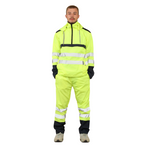 Load image into Gallery viewer, LUXE DIVA Hi Vis Visibility 3/4 Zip Mens Long Sleeve Waterproof Rain hooded Tracksuit suit Set
