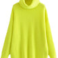 LUXE DIVA Women Chunky Knitted High Polo Roll Neck Baggy Oversized Winter Jumper Dress Top