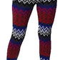 LUXE DIVA Womens Knitted Tartan Winter Leggings Ladies Soft Warm Wool Christmas Retro Pants Warm Trousers