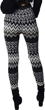 Load image into Gallery viewer, LUXE DIVA Womens Knitted Tartan Winter Leggings Ladies Soft Warm Wool Christmas Retro Pants Warm Trousers

