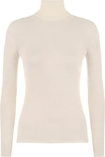 Load image into Gallery viewer, Women Ladies Ribbed Stretch Polo Turtle Neck Rib Top Jumper UK Size S/M-XXL
