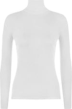 Load image into Gallery viewer, Women Ladies Ribbed Stretch Polo Turtle Neck Rib Top Jumper UK Size S/M-XXL
