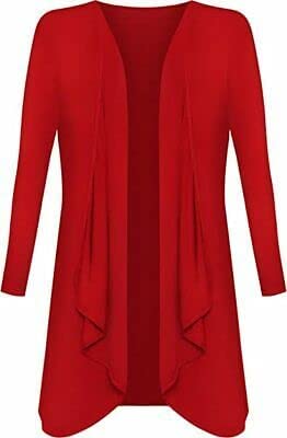 Womens Ladies Plain Draped Open Waterfall Boyfriend Cardigan Asymmetric Irregular Hanky Hem Long Sleeve Cardi Top Loose Baggy Jacket Blazer