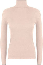 Load image into Gallery viewer, Women Ladies Ribbed Stretch Polo Turtle Neck Rib Top Jumper UK Size S/M-XXL
