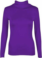 Load image into Gallery viewer, Ladies Polo Roll Neck Long Sleeve Turtle Neck Plain Jumpers for Women Top Womens Ladies New Plain Turtle Polo Roll Neck Long Sleeve Stretch Jumper T-Shirt Tee Top 8-14
