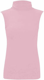 Load image into Gallery viewer, Women Turtle Neck Sleeveless Tops Bodycon Casual Shirt Jumper Top Plain Polo Neck, S-ML
