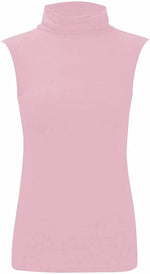 Load image into Gallery viewer, Women Turtle Neck Sleeveless Tops Bodycon Casual Shirt Jumper Top Plain Polo Neck, XL-XXXL
