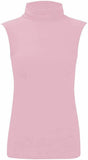 LUXE DIVA Women's Sleeveless Turtle Neck Top Plus Size