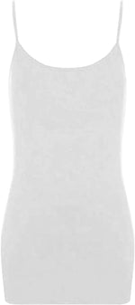 Load image into Gallery viewer, Women&#39;s Plain Cami Tunic Top Long Strappy Vest Stretchy Mini Dress UK 8-22
