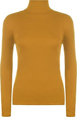 Load image into Gallery viewer, Women Ladies Ribbed Stretch Polo Turtle Neck Rib Top Jumper UK Size S/M-XXL
