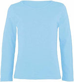 Load image into Gallery viewer, Girls Boy Kids Plain Basic Long Sleeve Round Neck T-Shirt Stretch School Tee Top 7-13 Years
