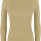 LUXE DIVA Women's Ribbed Polo Turtle Neck Jumper