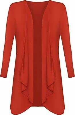 Womens Ladies Plain Draped Open Waterfall Boyfriend Cardigan Asymmetric Irregular Hanky Hem Long Sleeve Cardi Top Loose Baggy Jacket Blazer